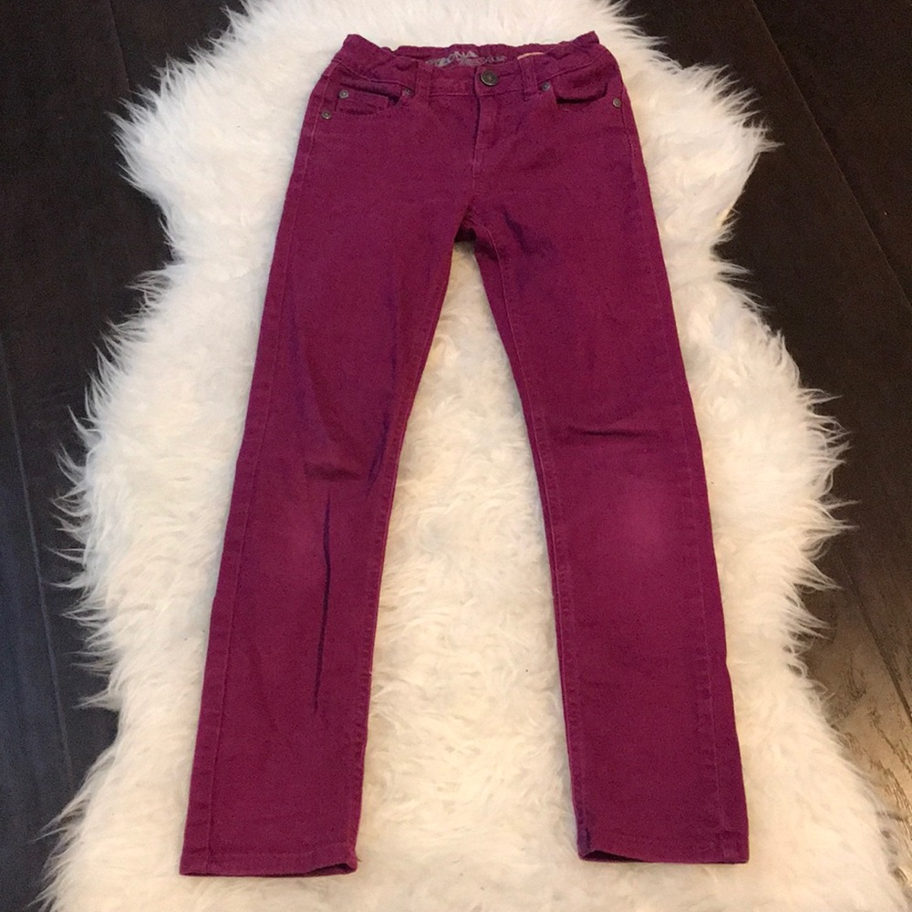 Magenta skinny jeans
